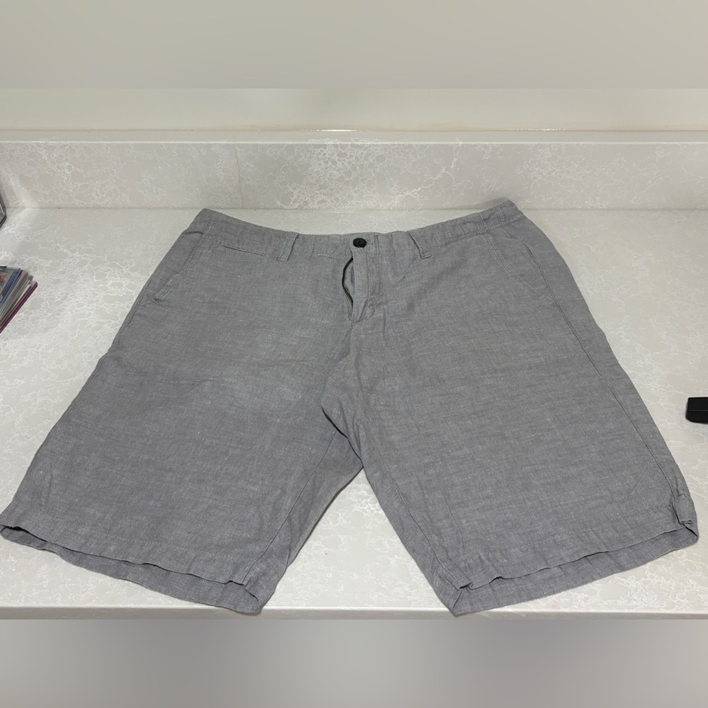GAP Linen Men's Charcoal Flat Front Shorts